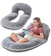 INSEN Pregnancy Pillows for Sleeping, Maternity Pillow with Cooling Cotton Cover, C Shaped for Pr...