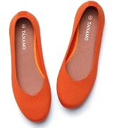 Tanamo Women's Flat Ballet Shoes Knit Flat Shoes for Women Round Toe Slip on Women Flats for Dres...