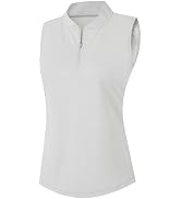 M MAELREG Women's Golf Sleeveless Shirts Quarter Zip Up Tennis Collarless Tank Tops Quick Dry Lig...