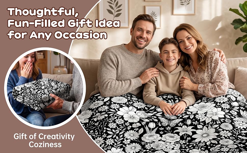 Flower Theme Color Blanket