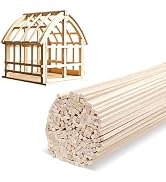 300 Pcs Balsa Wood Sticks 1/8 x 1/8 x 12 Inch balsa Wood Strips Hardwood Square Dowels balsa Wood...