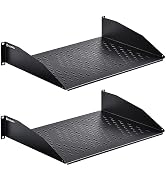 RackPath 1U Cantilever Universal Rack Shelf - 10in Deep – Rackmount Shelf for 19’’ AV/Network Equ...