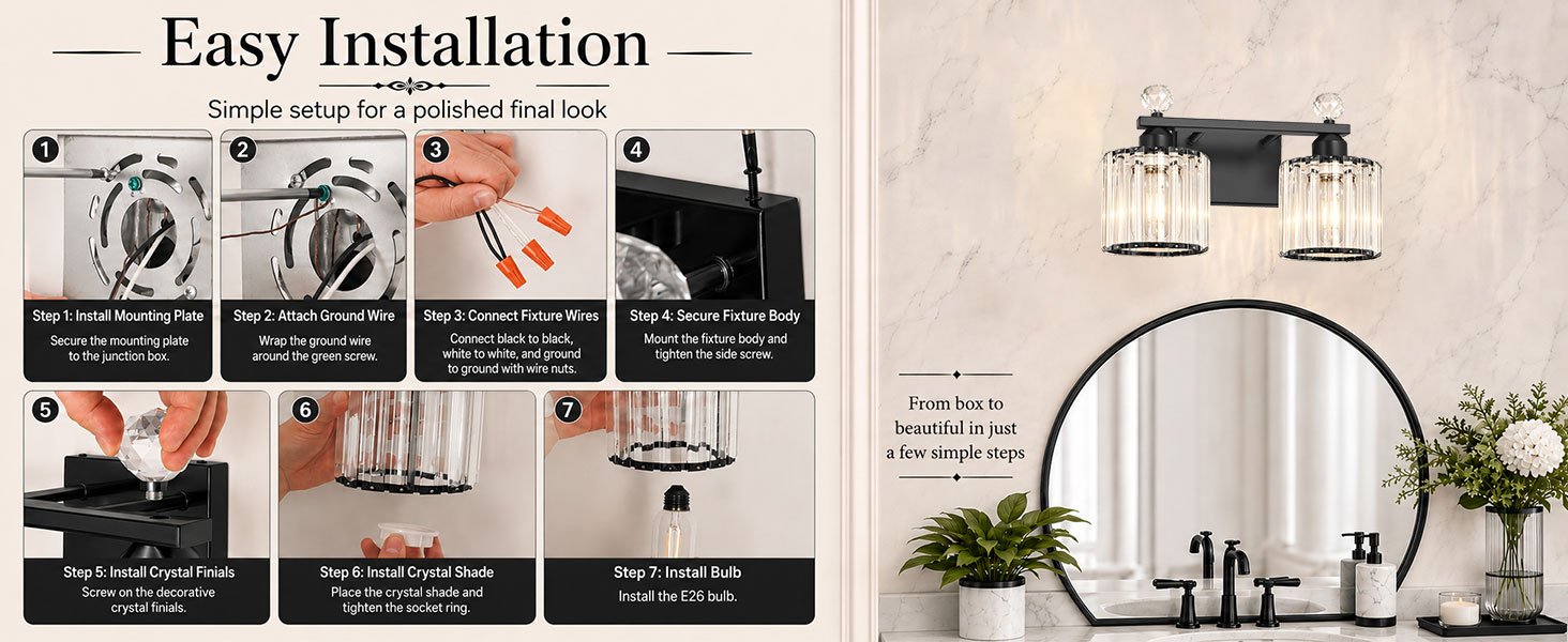 6 light fixtures for bathroom above mirror