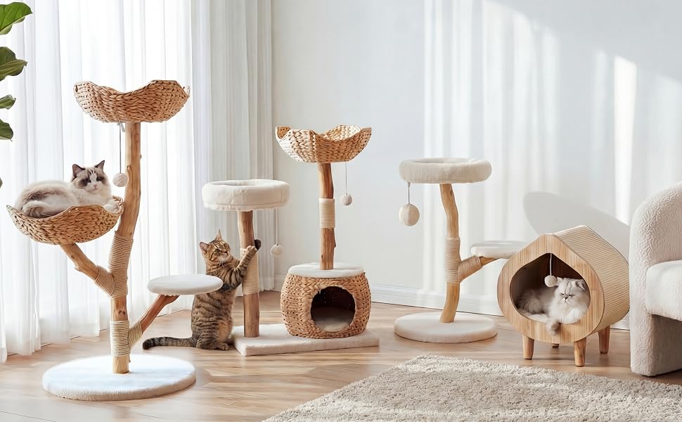 Natural Branch Cat Tree Tower by Leo and Lexi