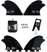 Ho Stevie! FRP Quad (4) Surfboard Fins - Stronger Than Regular Nylon Fins - includes Fin Bag, Scr...