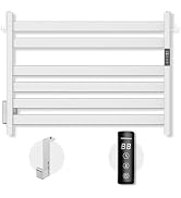 K&KALONZO Towel Warmer for Bathroom, Wall-Mounted 5-Bar Heated Towel Rack with Built-in Timer, Wa...