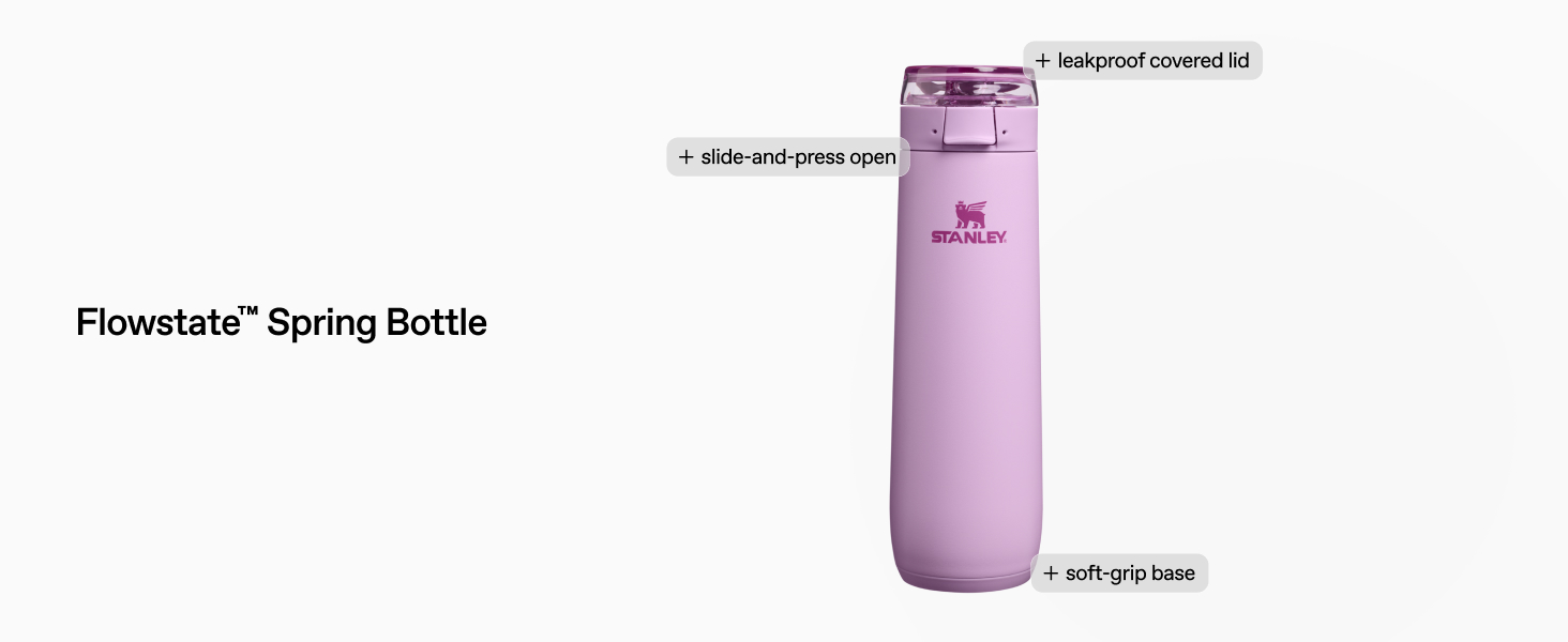 Carry without caution. Stanley 1913 leakproof Flowstate Spring Bottle