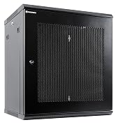 RackPath 6U Wall Mount Network Rack Cabinet – Quiet Cooling Fan, Locking Glass Door, 17.7