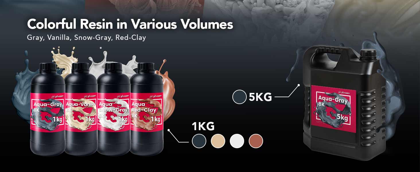 Colorful Resin in Various Volumes Gray, Red-Clay, Snow-Gray, Vanilla / 1KG, 5KG