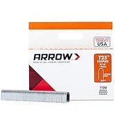 Arrow Heavy Duty T25 Round Crown Staples for Cable and Low Voltage Wiring, 1100 Pack, 7/16 Inch