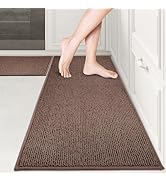 PURRUGS Machine Washable Kitchen Rug Set of 2, Non-Slip/Skid Kitchen Runner Rugs & Floor Mats, Su...