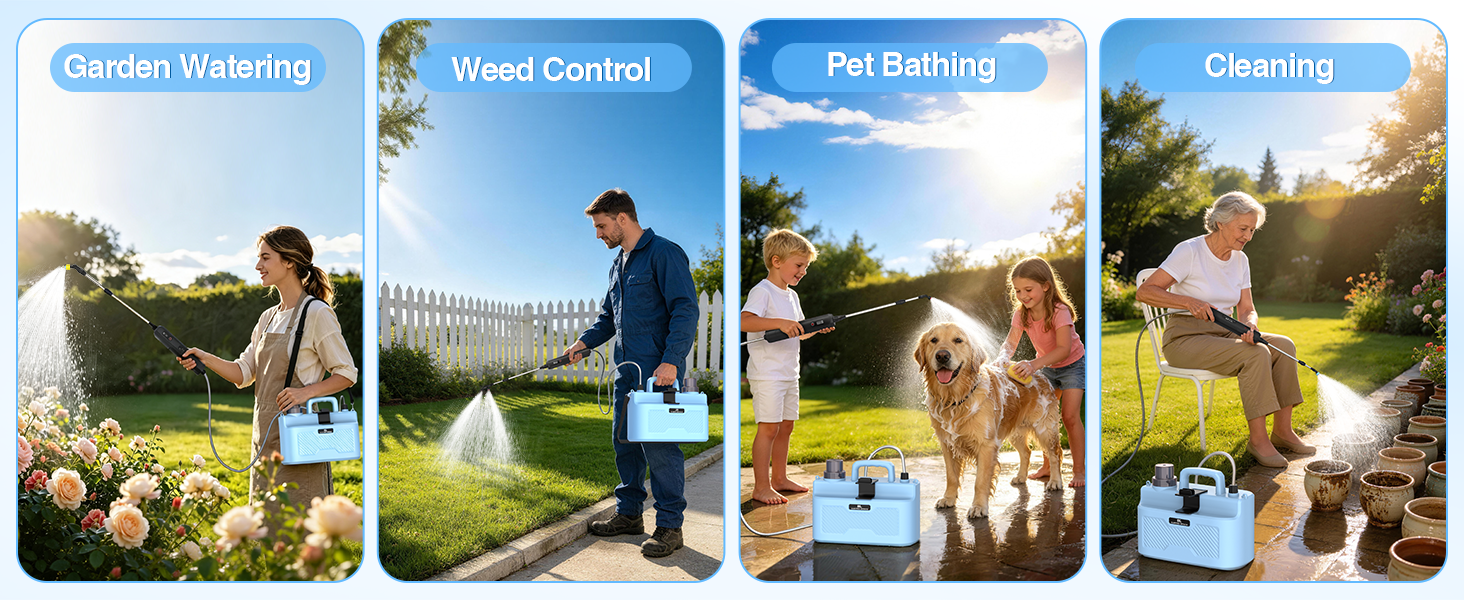 weed sprayer for garden watering weed contral pet bathing cleaning