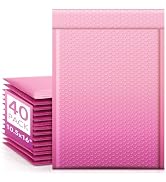Fuxury 40 Pack Thick Bubble Mailers 8.5x12 Inch Gradient Pink Bubble Envelopes Cute Design Cushio...