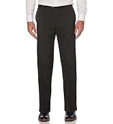Savane Men's Flat Front Stretch Ultimate Performance Chino Pants With Expandable Waistband, Wrink...
