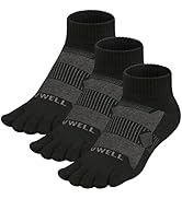 VWELL Merino Wool Toe Socks for Men Women Ankle Five Finger socks Athletic Running Moisture Wicki...