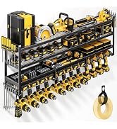POKIPO Large Modular Power Tool Organizer Wall Mount, Holds 6 Adjustable Shelves, Loads 300lbs, T...