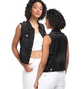 Xeoxarel Women's Denim Vest, Sleeveless Jean Jacket (XS-XXL)