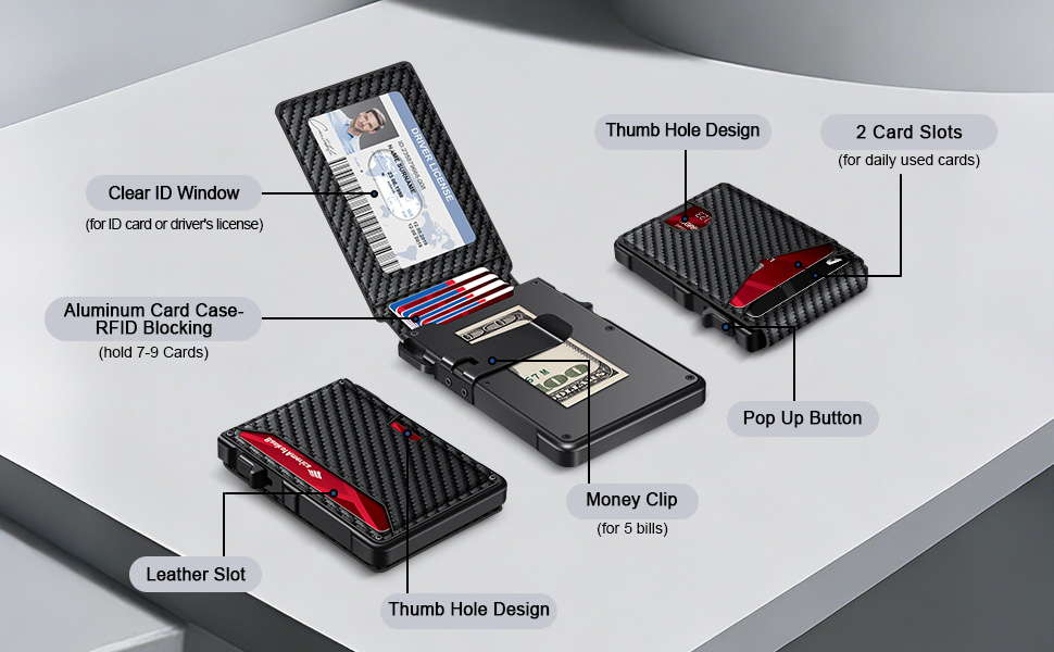 front pocket wallet with money clip