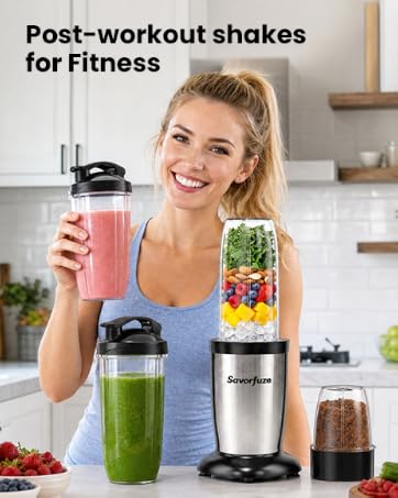 Smoothie Blender, 900W Portable Blenders for Smoothies and Shakes for Kitchen, 16Pcs Personal Ble...