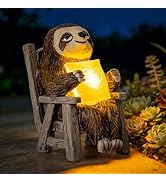 SOWSUN Miniature Garden Statue, Solar Black Bear Decoration with Light, Outdoor Decor for Patio Y...