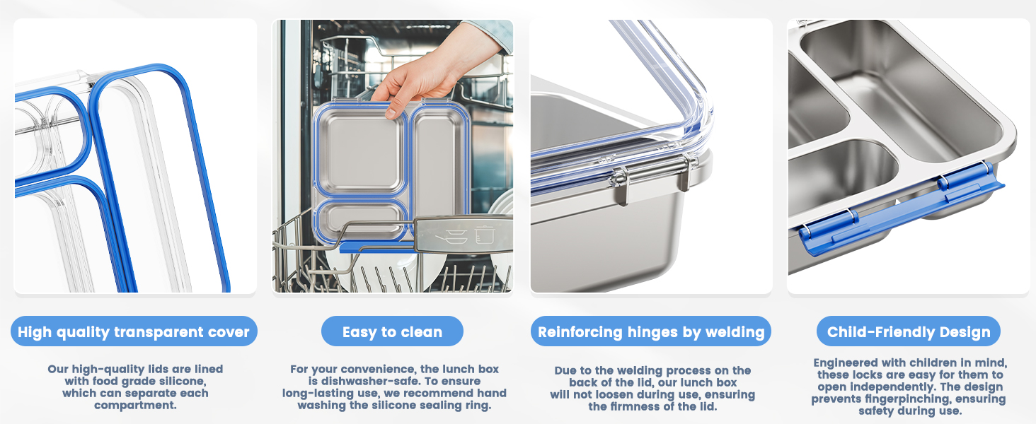 stainless steel lunch box Blue2
