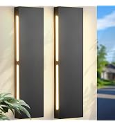 ZSMAIKU Dusk to Dawn Outdoor Wall Light,Modern Exterior Light Fixture,16 in Black Outdoor Wall Sc...