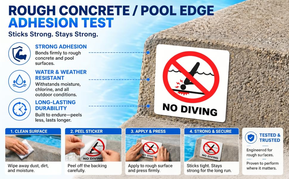 no diving stickers