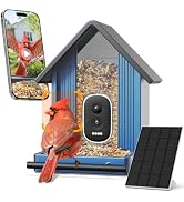 Smart Bird Feeder with Camera, 2.5K UHD Solar Powered WiFi Bird Watching Camera, AI Bird Species ...