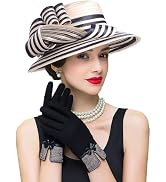 Women Derby Church Dress Fascinator Wide Brim Hats 1920s Vintage Tea Party Wedding Cloche Bowler ...