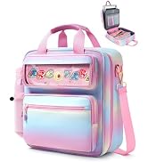 Zipper Binder 3 Ring with Ita Window, 3 Inch D-Ring Binder with Zipper and Strap Fits 14" Laptop,...