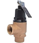 Cash Acme 3/4 Inch F-82 Relief Valve with Lever Set at 150 PSI, Bronze Plumbing Fitting, 13570-0150