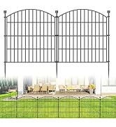 Garden Fence 12 Panel - 30in H x 23.6ft L, No Dig Rustproof Metal Tall Animal Barrier for Dogs Ra...