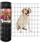 FOREHOGAR Decorative White Garden Fence Border 18in X50ft Outdoor Metal Wire Garden Fencing Flowe...