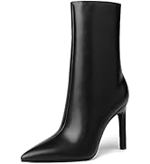 sun gurg Women's Chelsea Ankle Boots Mid-Calf Low Heel Platform Chunky Pull on Booties