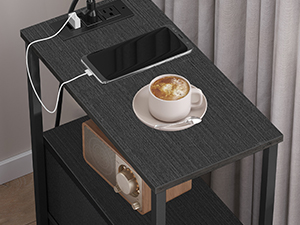 Nightstand table in bedroom