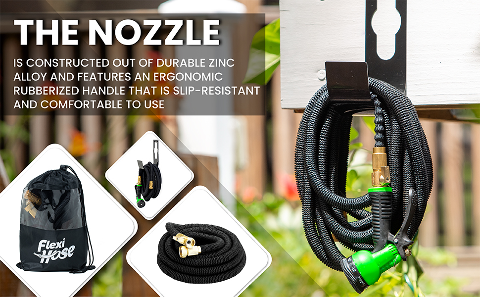 expandable lightweight garden hose water retractable flexi manguera jardin heavy duty outdoor black