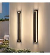ZSMAIKU 23.6 in Long Outdoor Wall Lights,3-Tier Large Exterior Lighting Fixtures,LED Front Porch ...