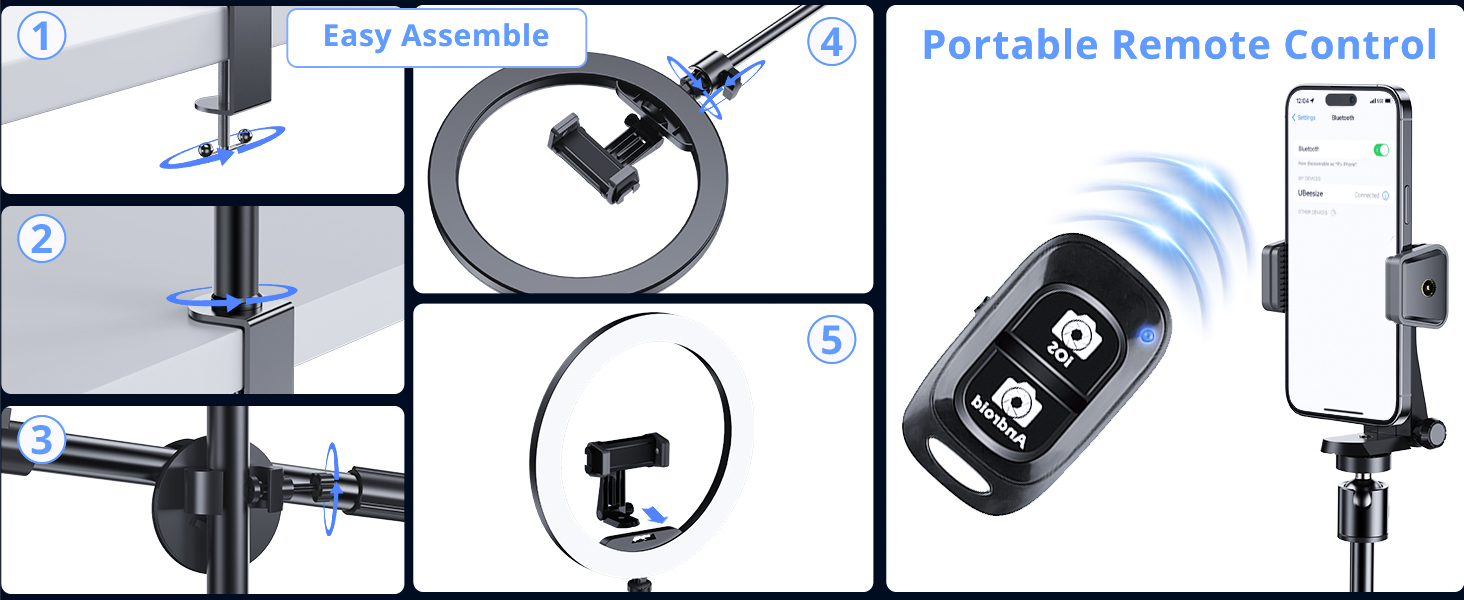 tripod for iphone with ring light