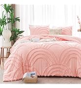 ENJOHOS Twin XL Comforter Set for College Girls - Twin Size Boho Beige Tufted Rainbow Comforter, ...