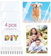 4Pcs Sublimation Glass Photo Blanks 7.87.x11.8 inch,Sublimation Blanks Wall Mount Tempered Glass ...