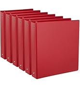 CIXILDTS 6-Pack 1-Inch Binder, Standard 3 Ring Binder Fit Letter Size Paper, Presentation View Bi...