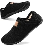 Spesoul Wide Womens Slippers Adjustable Diabetic Shoes Fuzzy Rubber Soles House Shoes Indoor Outd...