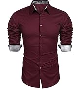 COOFANDY Men's Business Dress Shirt Long Sleeve Slim Fit Casual Button Down Shirt