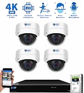 GW Security 64 Channel NVR 12MP (4096x3072) Face/Human/Cars AI Detection PoE Security Camera Syst...