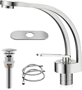 Elegant Bathroom Sink Faucet Matte Black,AUU Vanity Sink Faucet Solid Brass Fit for 1 or 3 Holes,...