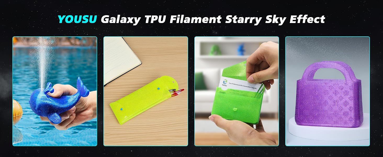 Transparent Galaxy Glitter TPU