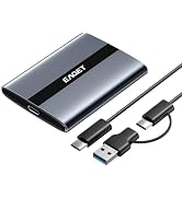 EAGET 480GB Portable SSD, 5Gbps External Solid State Drive Up to 450MB/s Read, USB 3.2 Gen 1 Plug...