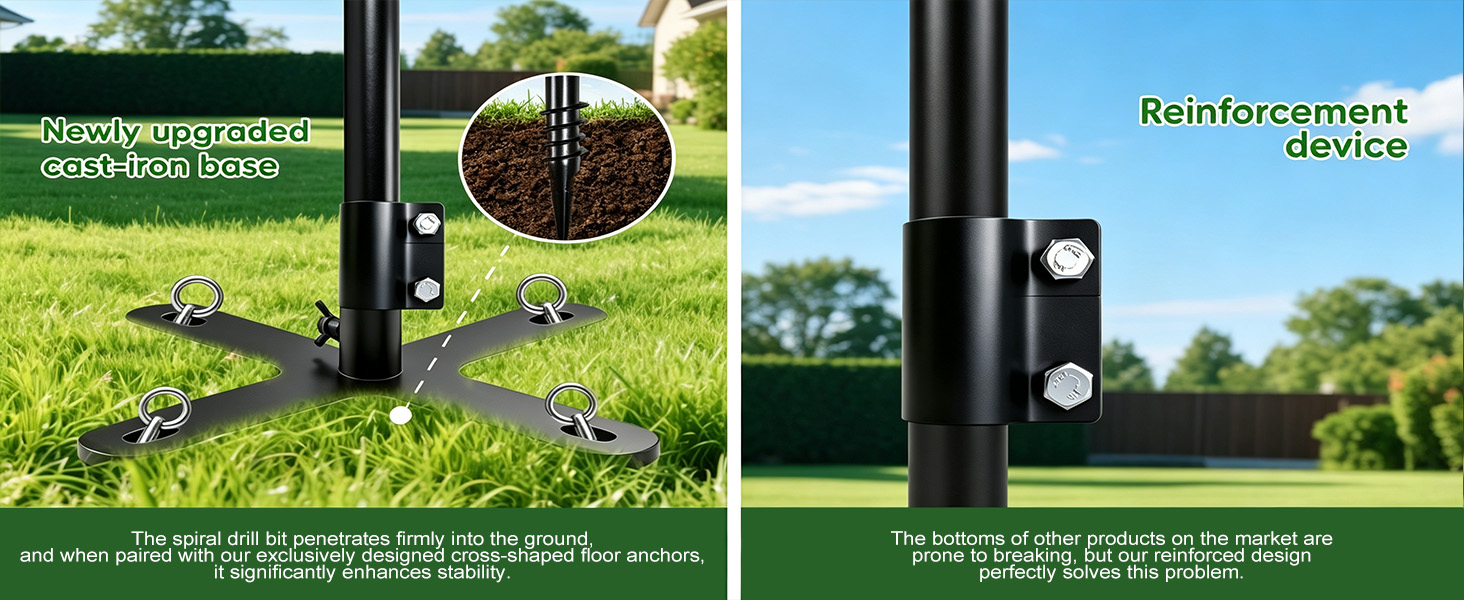 Newly upgraded base design, exceptional stability, and top-notch wind resistance