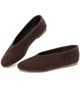 RIBONGZ Ballet Flat Shoes for Women Closed Round Toe Mary Jane Flats Comfortable Slip On Casual S...