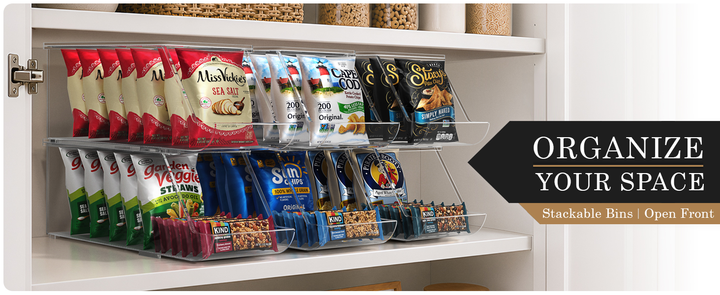 open front storage bins